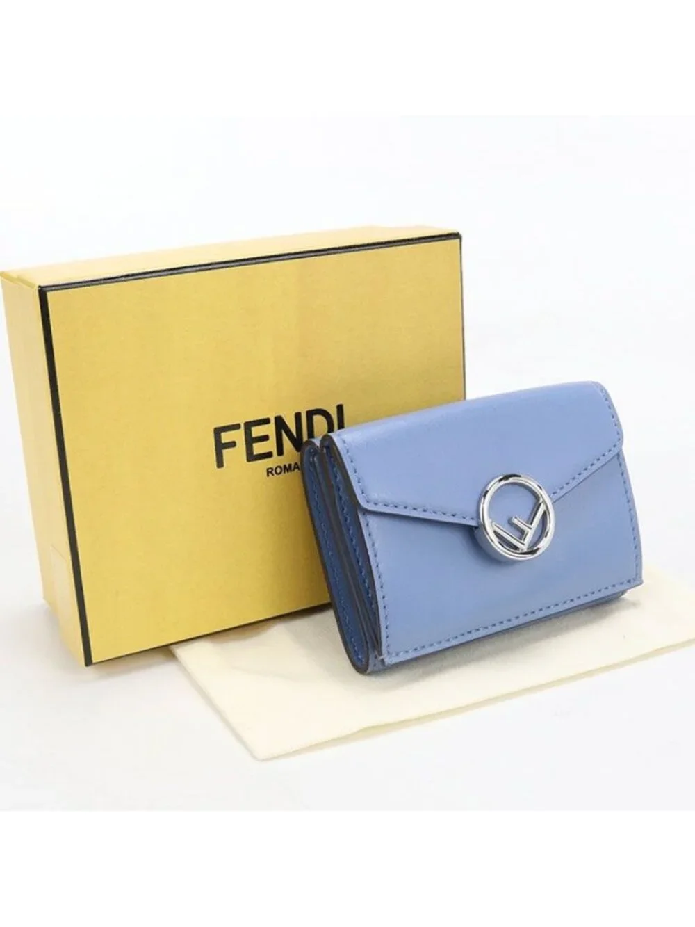 Fendi F's Trifold Wallet Calfskin